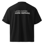 Black oversized organic high neck t-shirt back view – The Pixel Wolf