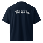French Navy oversized organic high neck t-shirt back view – The Pixel Wolf