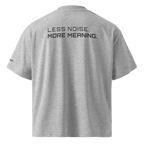 Heather Grey oversized organic high neck t-shirt back view – The Pixel Wolf