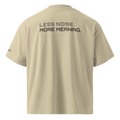 Stone oversized organic high neck t-shirt back view – The Pixel Wolf