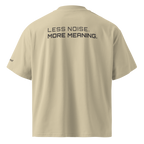 Stone oversized organic high neck t-shirt back view – The Pixel Wolf