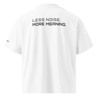 White oversized organic high neck t-shirt back view – The Pixel Wolf