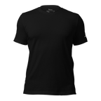 Black eco t-shirt front view – The Pixel Wolf