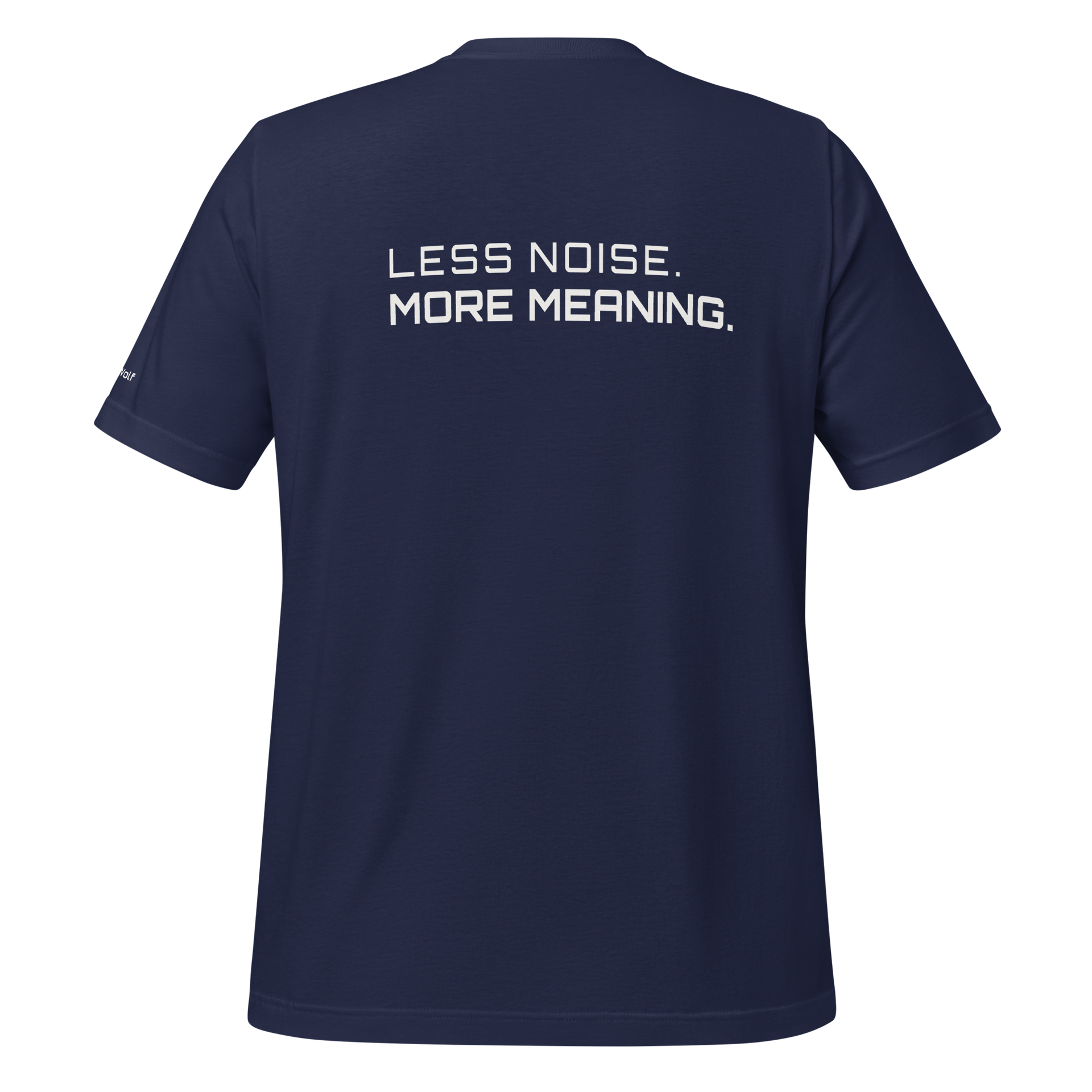 MORE ABOUT LESS スカル Tシャツ オリジナル Eco Minimalist T-Shirt – LESS NOISE. MORE MEANING. | The Pixel Wolf