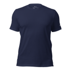 Navy eco t-shirt front view – The Pixel Wolf