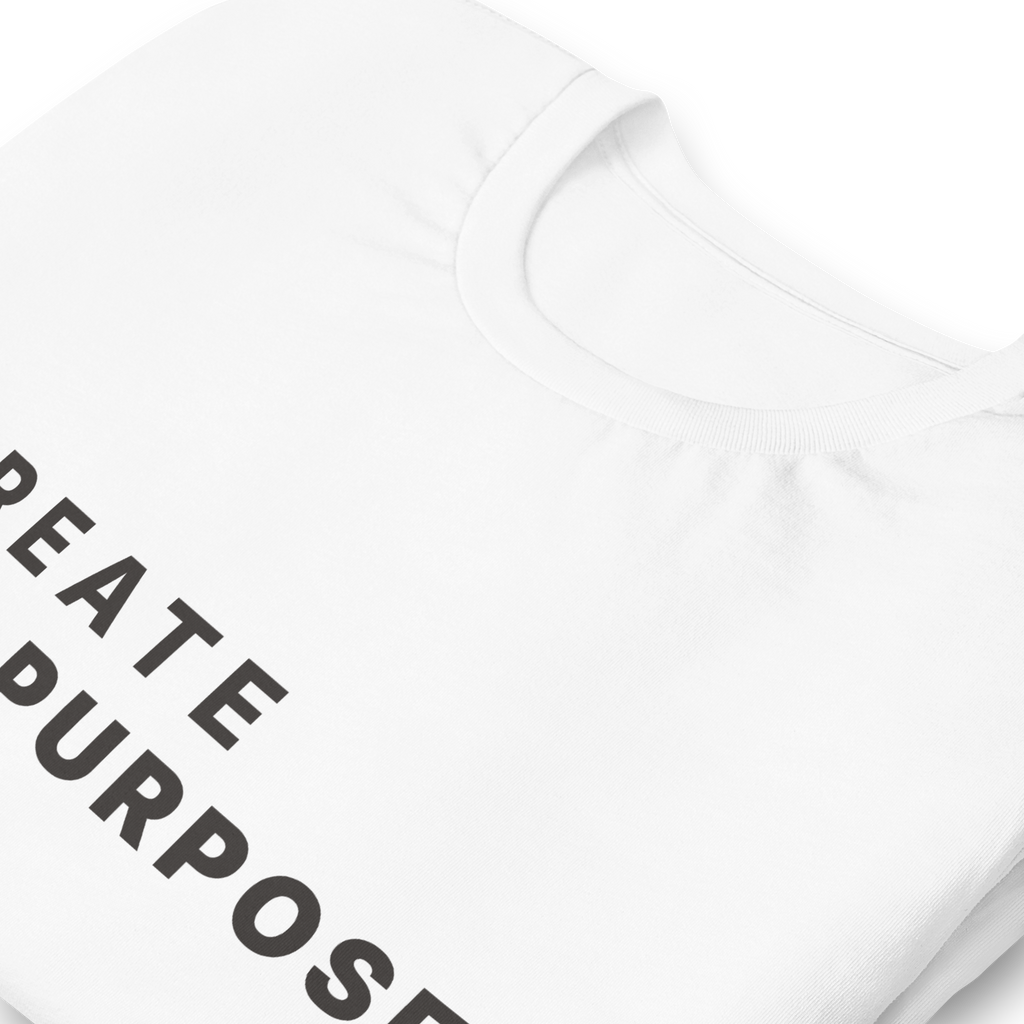 White eco minimalist t-shirt detail view of print and fabric texture – The Pixel Wolf