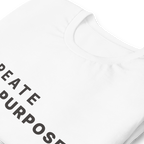 White eco minimalist t-shirt detail view of print and fabric texture – The Pixel Wolf