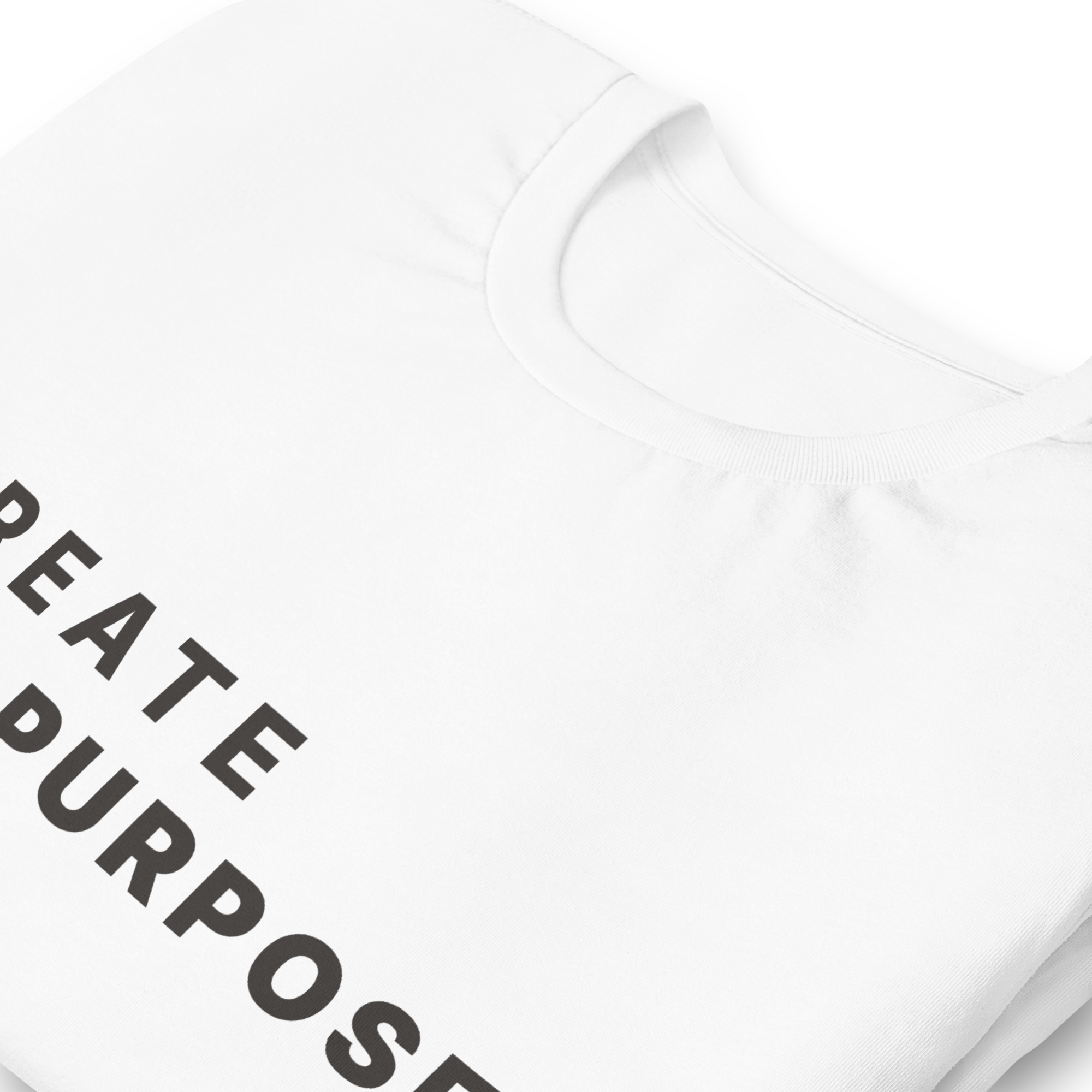 White eco minimalist t-shirt detail view of print and fabric texture – The Pixel Wolf
